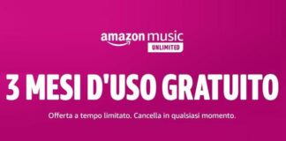 Amazon Music Unlimited: 3 mesi di uso GRATUITO
