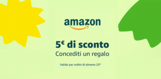 Amazon regala buoni da 5 euro