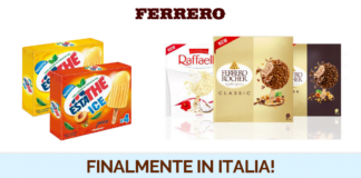 Gelati Ferrero: stecchi Rocher, Raffaello ed anche un ghiacciolo Estathé