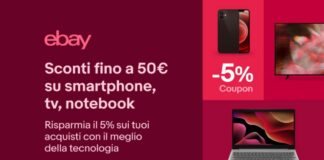 eBay: nuova promo su smartphone e TV, sconto del 5% con codice regalo