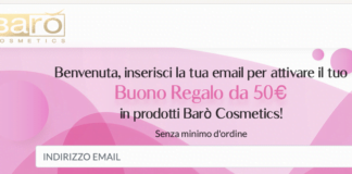 Barò Cosmetics regala buoni regalo da 50€, come ottenerli gratis in 2 secondi Barò