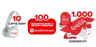 Coca-Cola regala un summer kit, Spotify Premium o cuffie di Sony