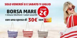 Borsa mare al costo di soli 2 euro ma per soli 2 giorni: la promo di Penny Market