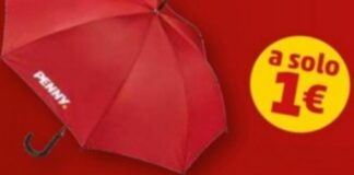 Penny Market regala un ombrello rosso con 1 euro, la grande offerta