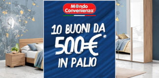 Mondo Convenienza, concorso per vincere 10 buoni da 500€