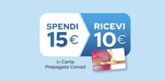 Conad, arriva il buono della spesa, ricevi 10€ spendendone 15€
