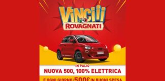 Una 500 elettrica e 500 buoni spesa con Rovagnati, ecco il concorso 500