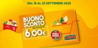 CRAI, nuova promo che regala buoni sconto ogni spesa