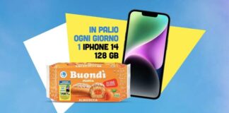 63 iPhone 14 128 GB gratis con il concorso Buondì 2023