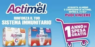 Actimel regala un anno di spesa, il concorso per spese da 500 euro