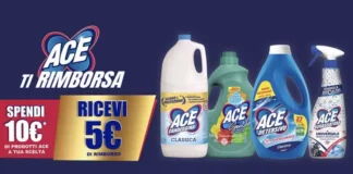“ACE ti rimborsa”, ecco come avere il 50% di CASHBACK