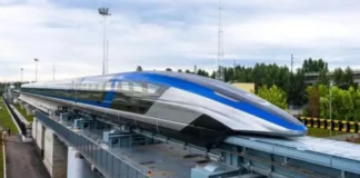 Primo treno a levitazione magnetica provato in Italia