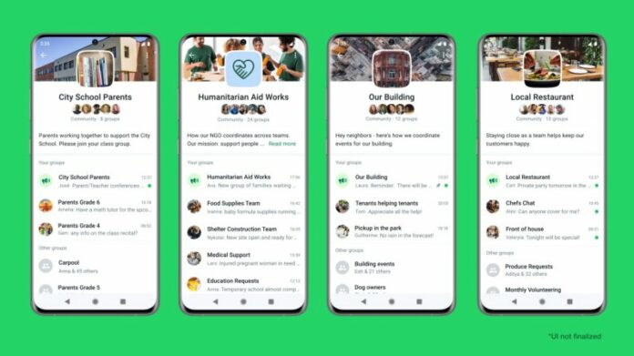 WhatsApp introduce i promemoria nei gruppi delle community