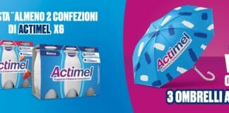 Concorso Actimel: vinci ogni ora uno dei 2100 ombrelli brandizzati Danone
