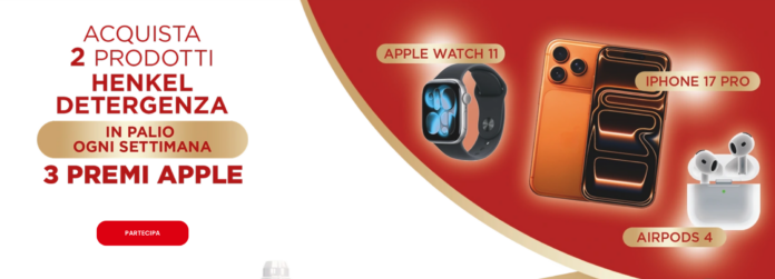 Concorso Connessi con il pulito Henkel mette in palio premi Apple