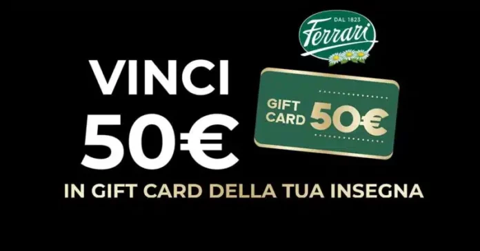 Ferrari Formaggi: concorso Vinci la spesa con gift card da 50 euro