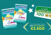 Daygum MD concorso: gift card fino a 2.500 euro con instant win Daygum MD lancia un concorso con gift card fino a 2.500 euro tra instant win giornalieri ed estrazione finale.