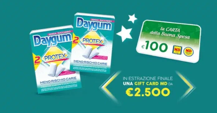 Daygum MD lancia un concorso con gift card fino a 2.500 euro tra instant win giornalieri ed estrazione finale.