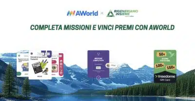 Rigeneriamo Insieme di Levissima permette di iscriversi gratis alla community, accumulare punti con missioni quotidiane e vincere premi.