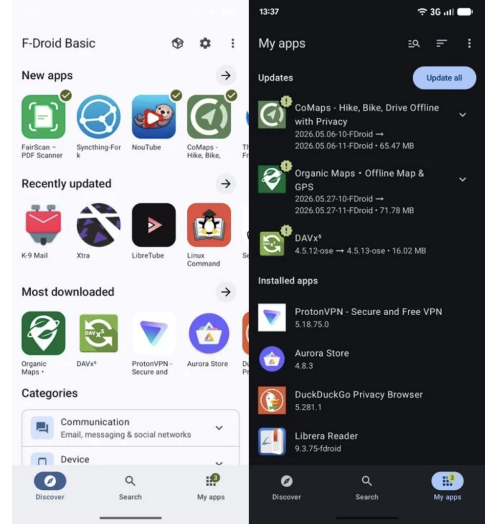 F-Droid 2.0 è stato completamente riscritto in Kotlin Compose: nuova interfaccia, ricerca migliorata e installazione delle app più semplice su Android.