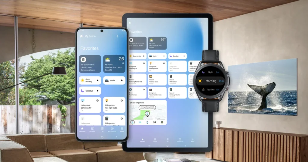 Samsung rinnova SmartThings con Now, migliorando il controllo locale e ampliando il supporto a nuovi dispositivi Matter.